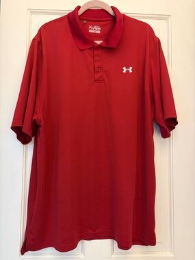 Under Armour Men's Golf Shirt in Deep Red